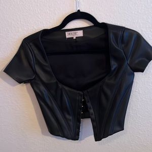 HOUSE OF CB leather corset